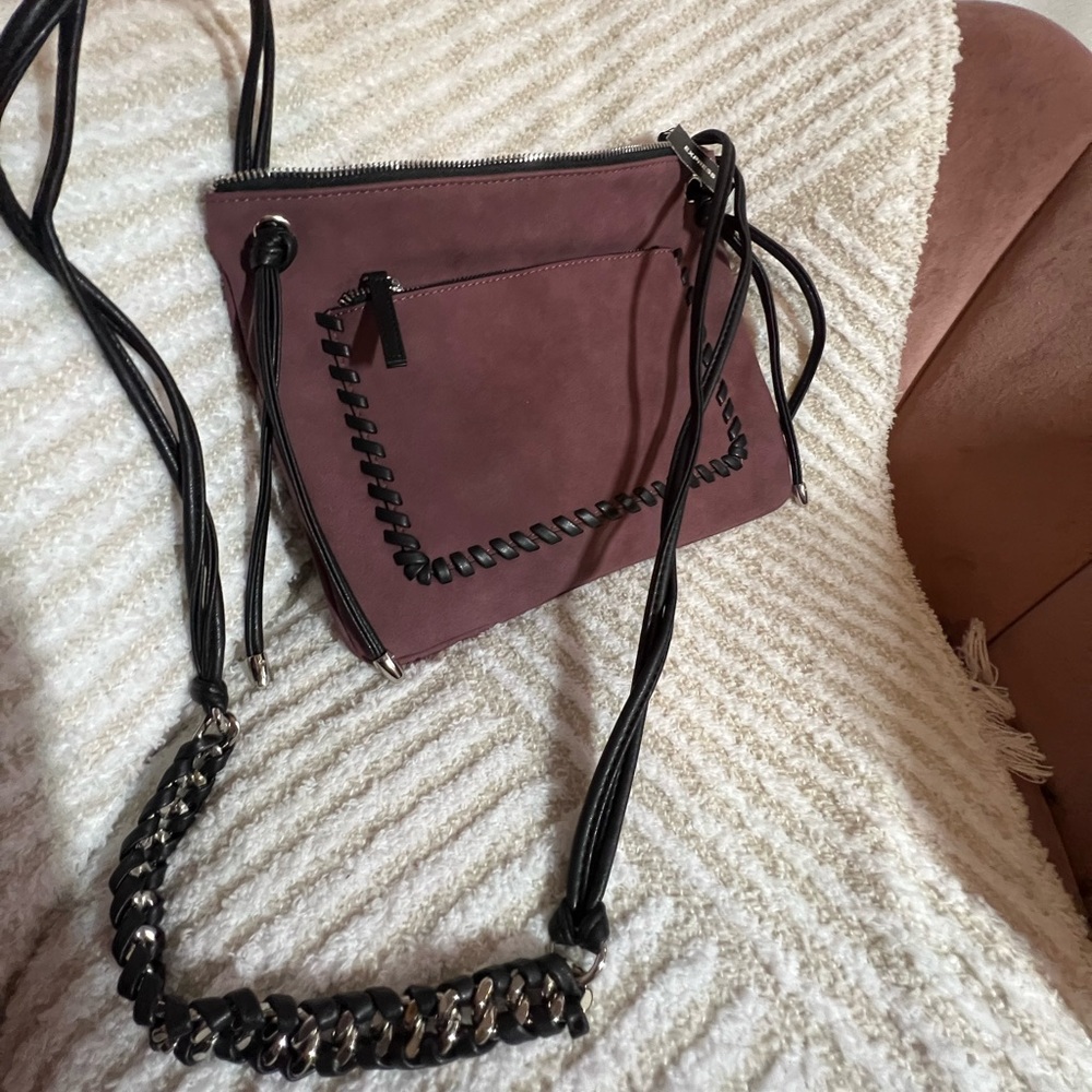 Express Purple Suede Crossbody Purse
